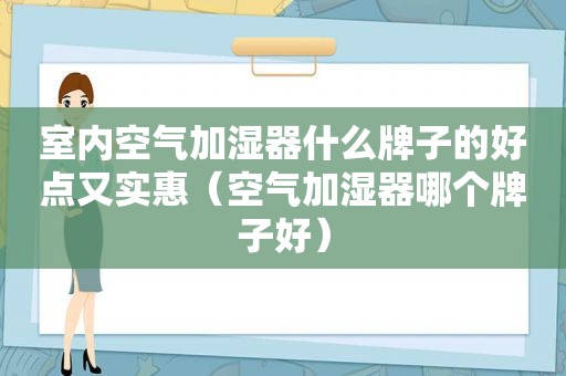 室内空气加湿器什么牌子的好点又实惠（空气加湿器哪个牌子好）