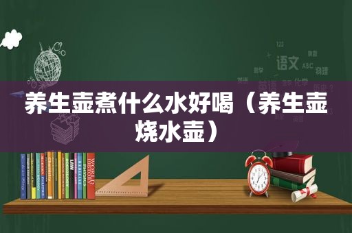 养生壶煮什么水好喝（养生壶烧水壶）