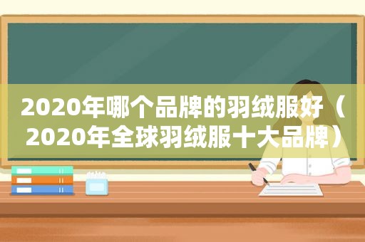 2020年哪个品牌的羽绒服好（2020年全球羽绒服十大品牌）