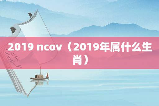 2019 ncov（2019年属什么生肖）