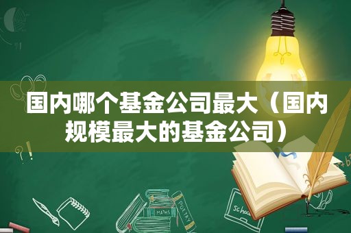 国内哪个基金公司最大（国内规模最大的基金公司）