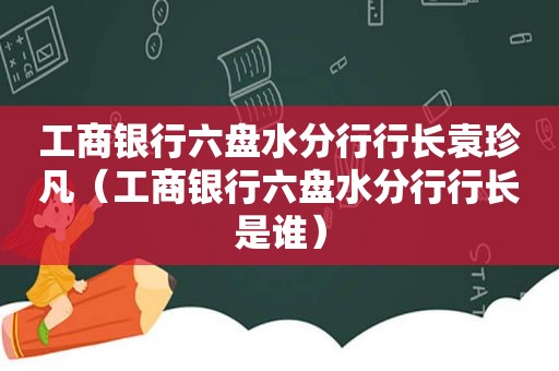 工商银行六盘水分行行长袁珍凡（工商银行六盘水分行行长是谁）