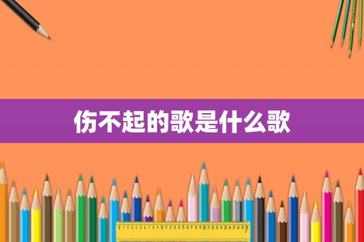 伤不起的歌是什么歌