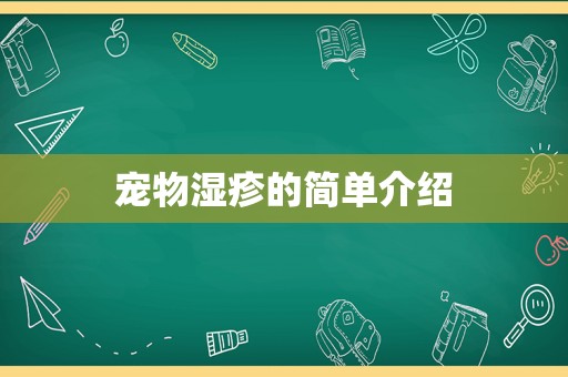 宠物湿疹的简单介绍