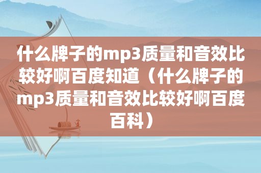 什么牌子的mp3质量和音效比较好啊百度知道（什么牌子的mp3质量和音效比较好啊百度百科）