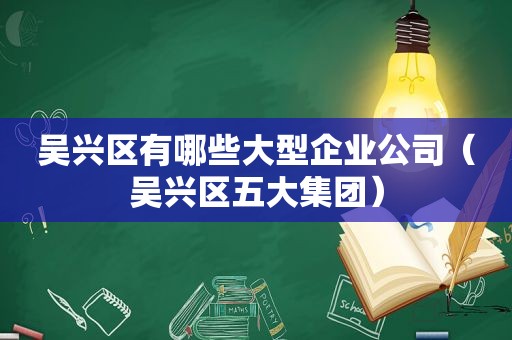 吴兴区有哪些大型企业公司（吴兴区五大集团）