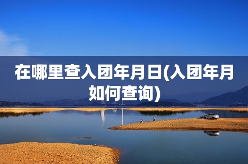 在哪里查入团年月日(入团年月如何查询)