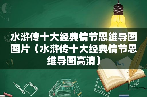 水浒传十大经典情节思维导图图片（水浒传十大经典情节思维导图高清）