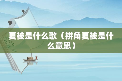 夏被是什么歌（拼角夏被是什么意思）