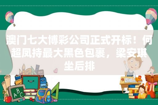 澳门七大 *** 公司正式开标！何超凤持最大黑色包裹，梁安琪坐后排