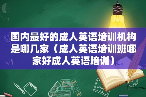 国内最好的成人英语培训机构是哪几家（成人英语培训班哪家好成人英语培训）