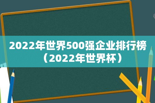 2022年世界500强企业排行榜（2022年世界杯）