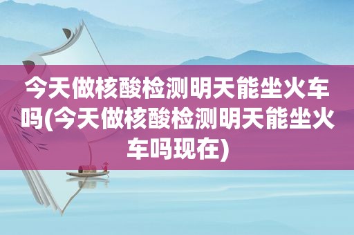 今天做核酸检测明天能坐火车吗(今天做核酸检测明天能坐火车吗现在)