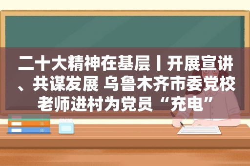 二十大精神在基层丨开展宣讲、共谋发展 乌鲁木齐市委党校老师进村为党员“充电”