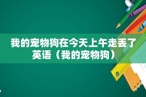 我的宠物狗在今天上午走丢了英语（我的宠物狗）