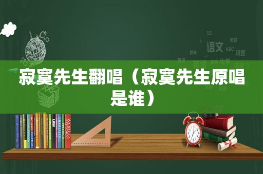 寂寞先生翻唱（寂寞先生原唱是谁）