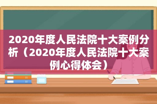 2020年度人民法院十大案例分析（2020年度人民法院十大案例心得体会）