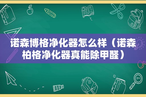 诺森博格净化器怎么样（诺森柏格净化器真能除甲醛）