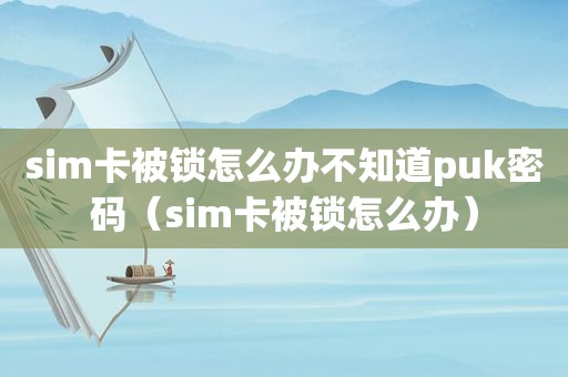 sim卡被锁怎么办不知道puk密码（sim卡被锁怎么办）