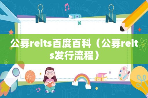 公募reits百度百科（公募reits发行流程）