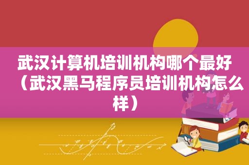 武汉计算机培训机构哪个最好（武汉黑马程序员培训机构怎么样）