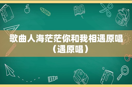 歌曲人海茫茫你和我相遇原唱（遇原唱）