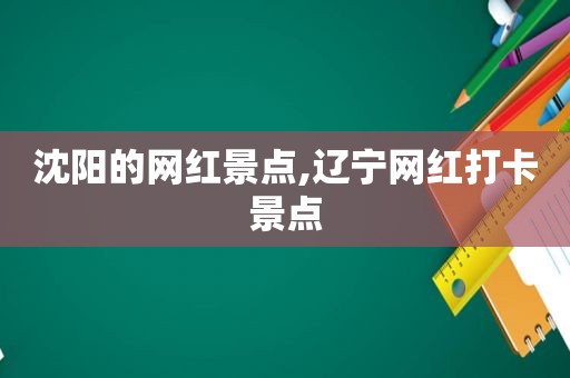 沈阳的网红景点,辽宁网红打卡景点