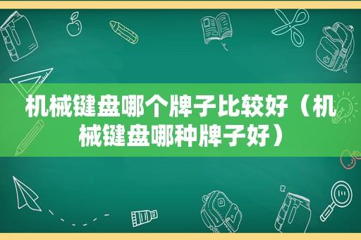 机械键盘哪个牌子比较好（机械键盘哪种牌子好）