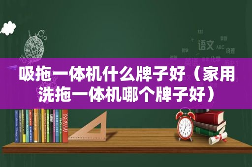 吸拖一体机什么牌子好（家用洗拖一体机哪个牌子好）