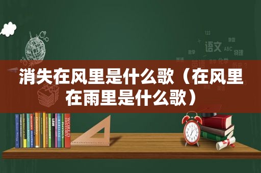 消失在风里是什么歌（在风里在雨里是什么歌）