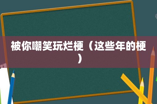 被你嘲笑玩烂梗（这些年的梗）