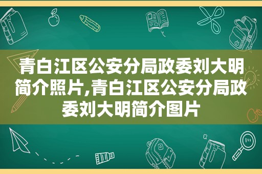 青白江区公安分局政委刘大明简介照片,青白江区公安分局政委刘大明简介图片