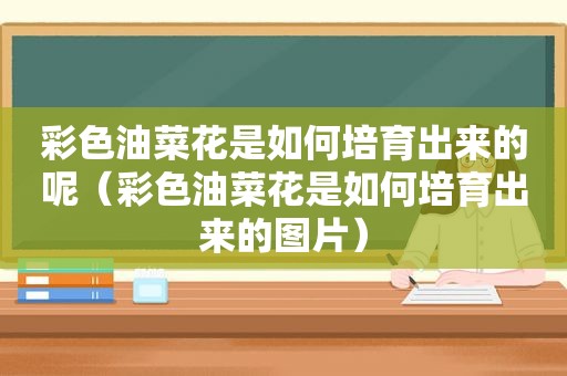 彩色油菜花是如何培育出来的呢（彩色油菜花是如何培育出来的图片）