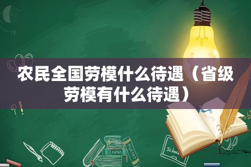 农民全国劳模什么待遇（省级劳模有什么待遇）