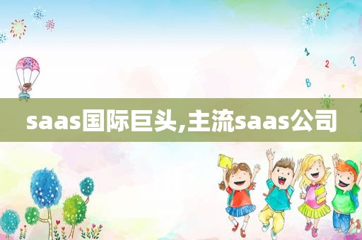 saas国际巨头,主流saas公司