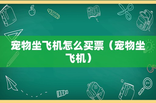 宠物坐飞机怎么买票（宠物坐飞机）