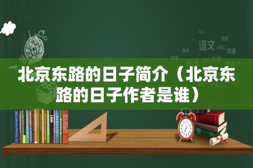 北京东路的日子简介（北京东路的日子作者是谁）