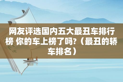 网友评选国内五大最丑车排行榜 你的车上榜了吗?（最丑的轿车排名）