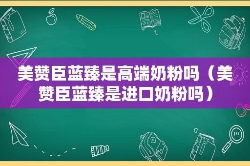 美赞臣蓝臻是高端奶粉吗（美赞臣蓝臻是进口奶粉吗）