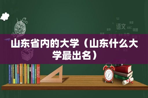 山东省内的大学（山东什么大学最出名）