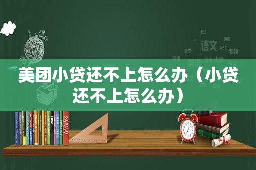 美团小贷还不上怎么办（小贷还不上怎么办）