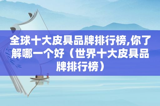 全球十大皮具品牌排行榜,你了解哪一个好（世界十大皮具品牌排行榜）