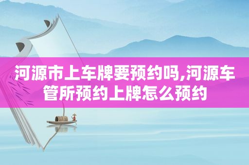 河源市上车牌要预约吗,河源车管所预约上牌怎么预约