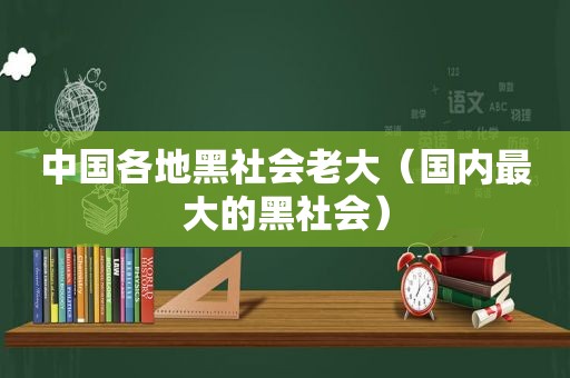 中国各地黑社会老大（国内最大的黑社会）