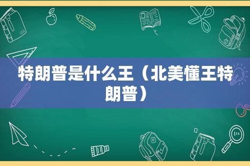 特朗普是什么王（北美懂王特朗普）