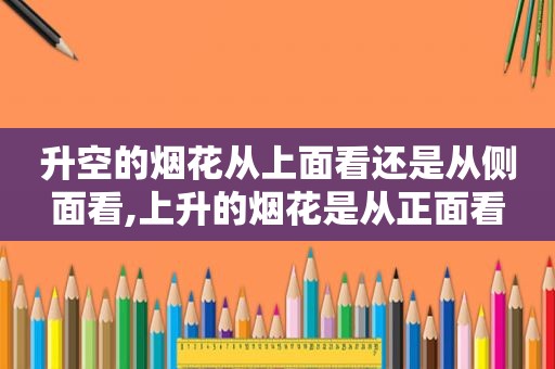 升空的烟花从上面看还是从侧面看,上升的烟花是从正面看