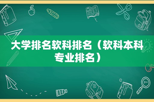 大学排名软科排名（软科本科专业排名）