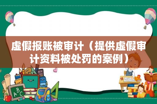 虚假报账被审计（提供虚假审计资料被处罚的案例）