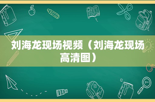 刘海龙现场视频（刘海龙现场高清图）