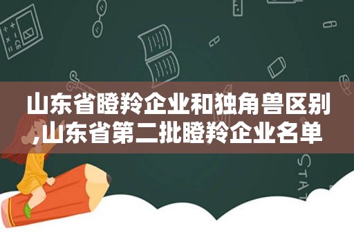 山东省瞪羚企业和独角兽区别,山东省第二批瞪羚企业名单